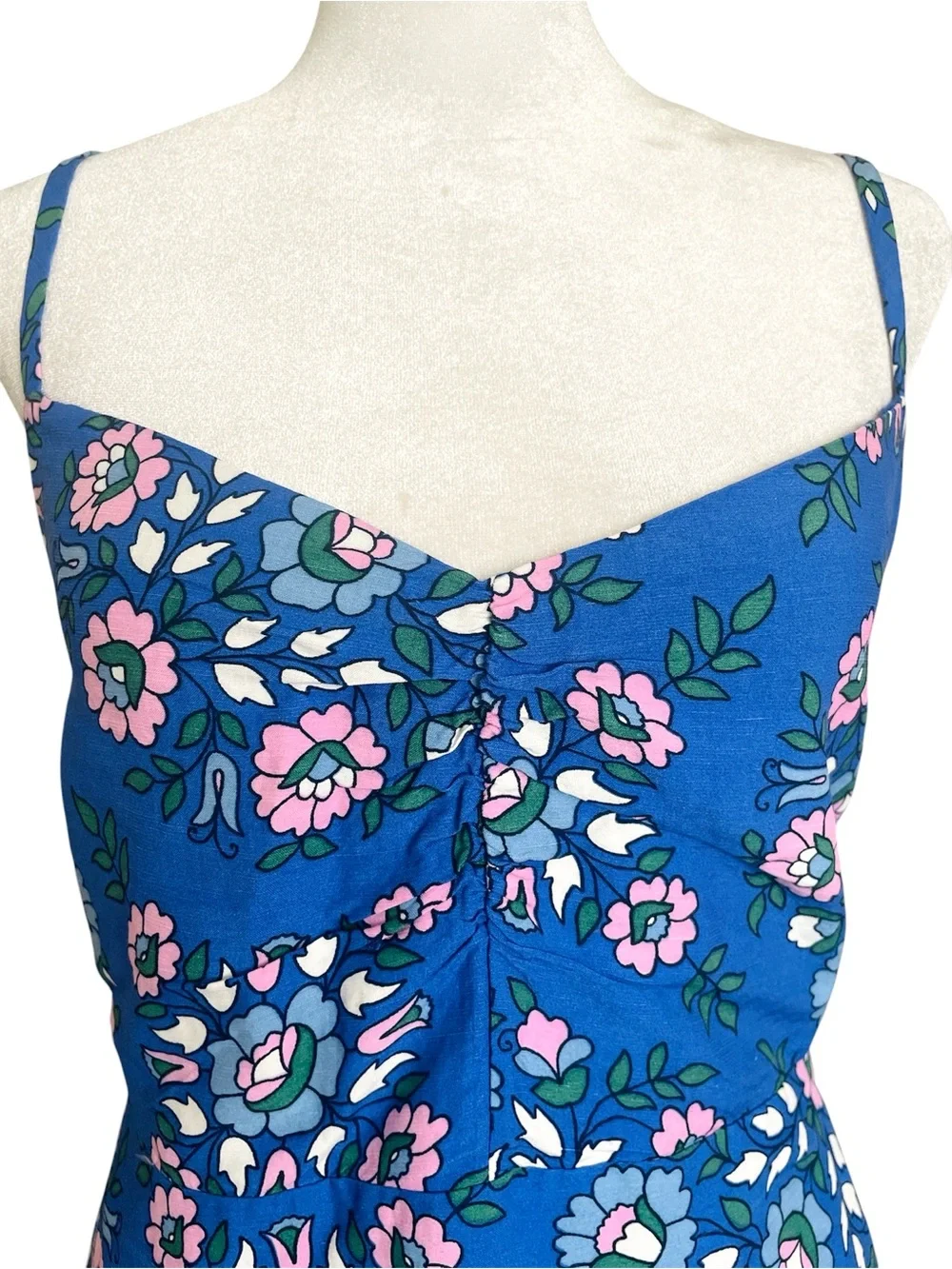 Boden Floral Print Midi Dress in Bluebell Wildflower Prairie Sundress Size 8R - Picture 3 of 12
